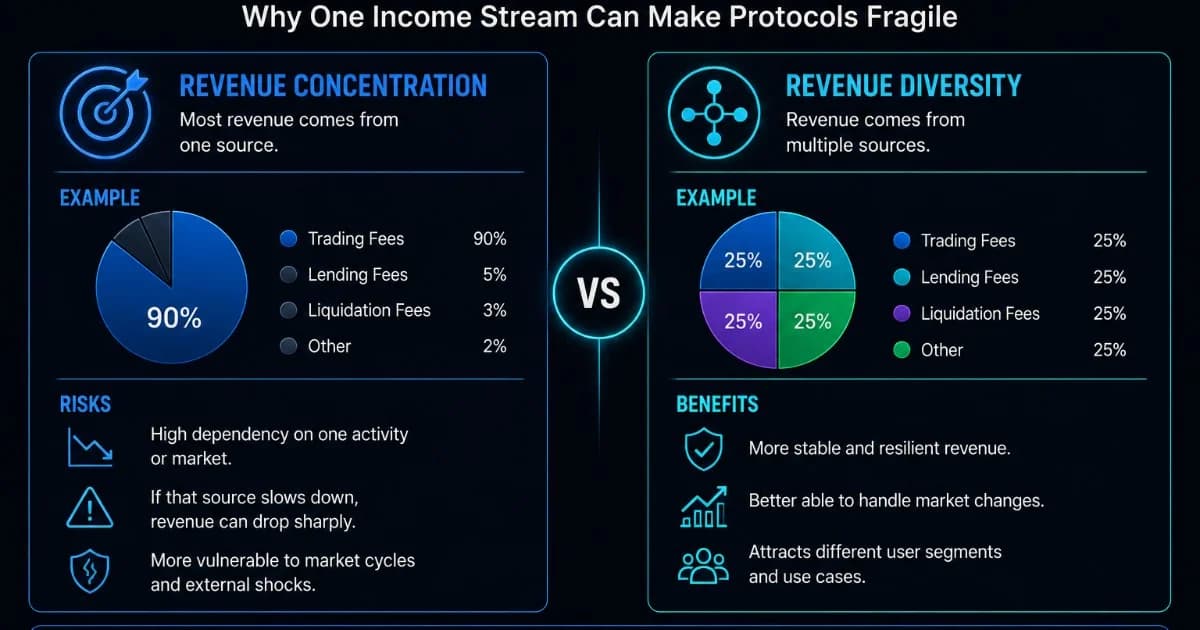 Revenue Concentration vs Revenue Diversity: Why One Income Stream Can Make Protocols Fragile