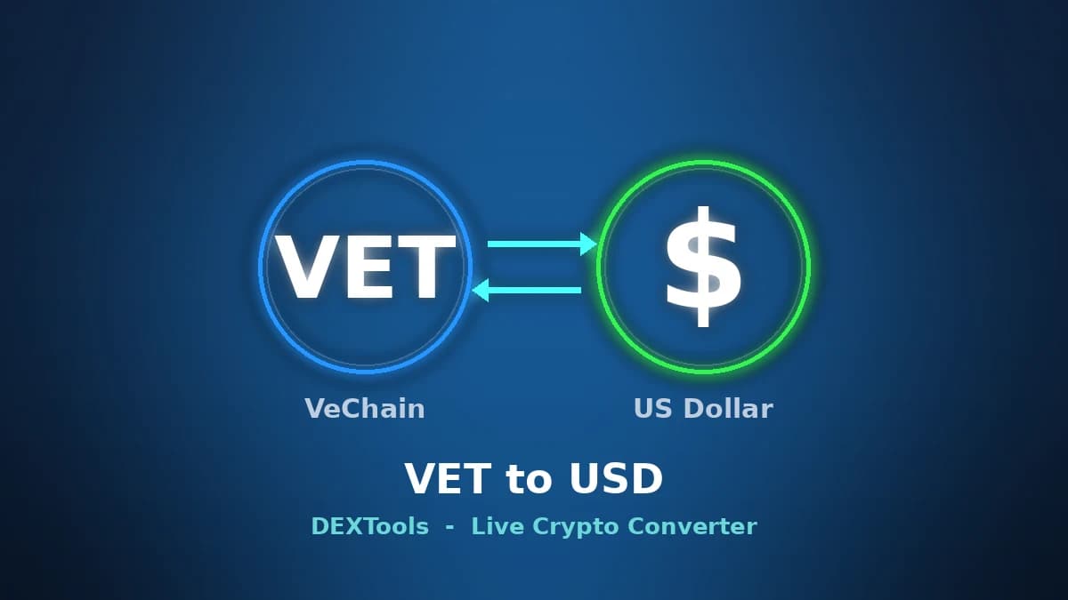 VeChain to USD Converter: Live VET Price (2026)