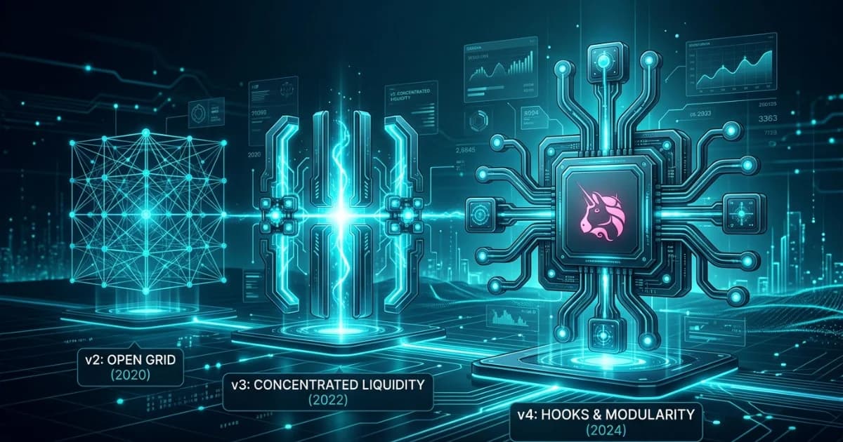 Uniswap v2 vs v3 vs v4: Differences for Liquidity Providers
