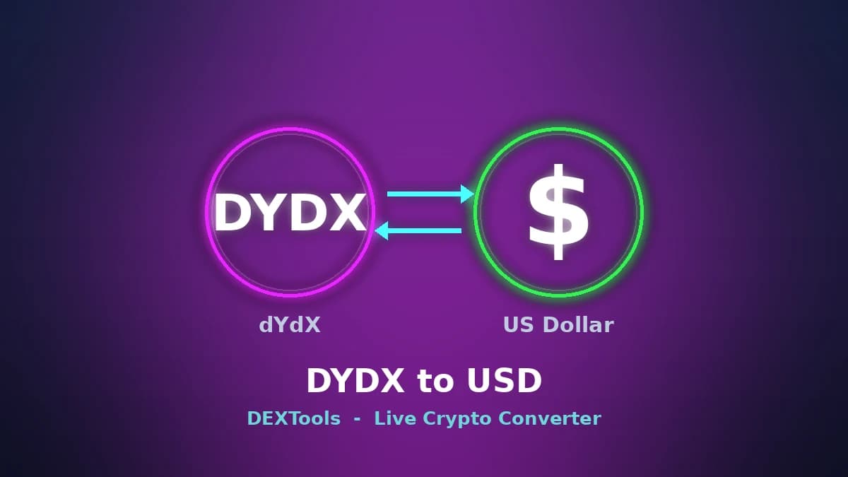 dYdX to USD Converter: Live DYDX Price (2026)