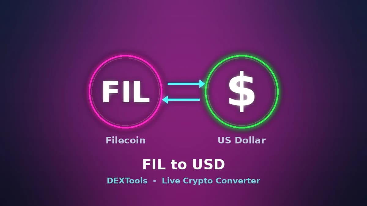 Filecoin to USD Converter: Live FIL Price (2026)