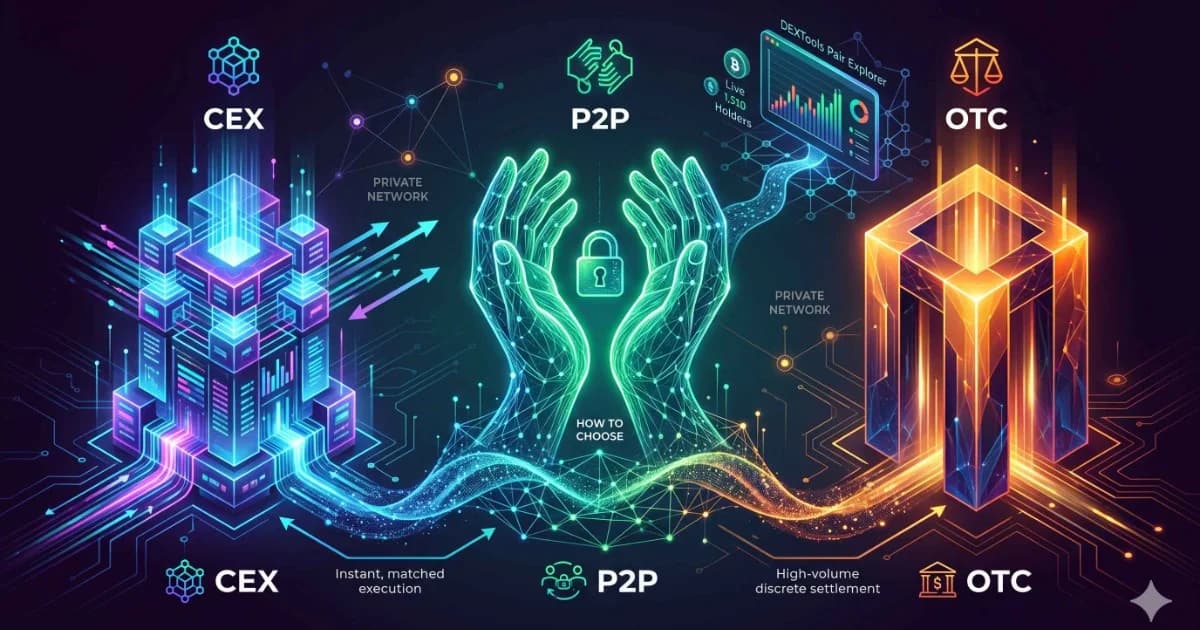 CEX vs P2P vs OTC: How to Choose for Buying Crypto