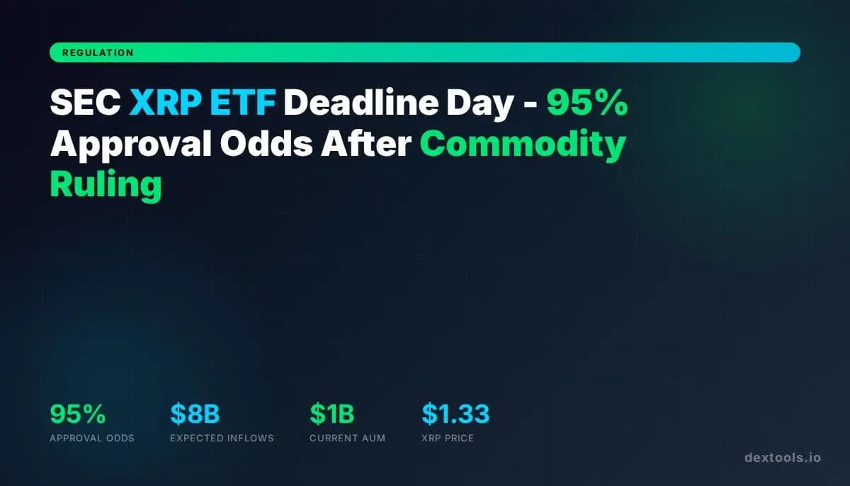 SEC XRP ETF Deadline Day: 95% Approval Odds After Landmark Commodity Ruling