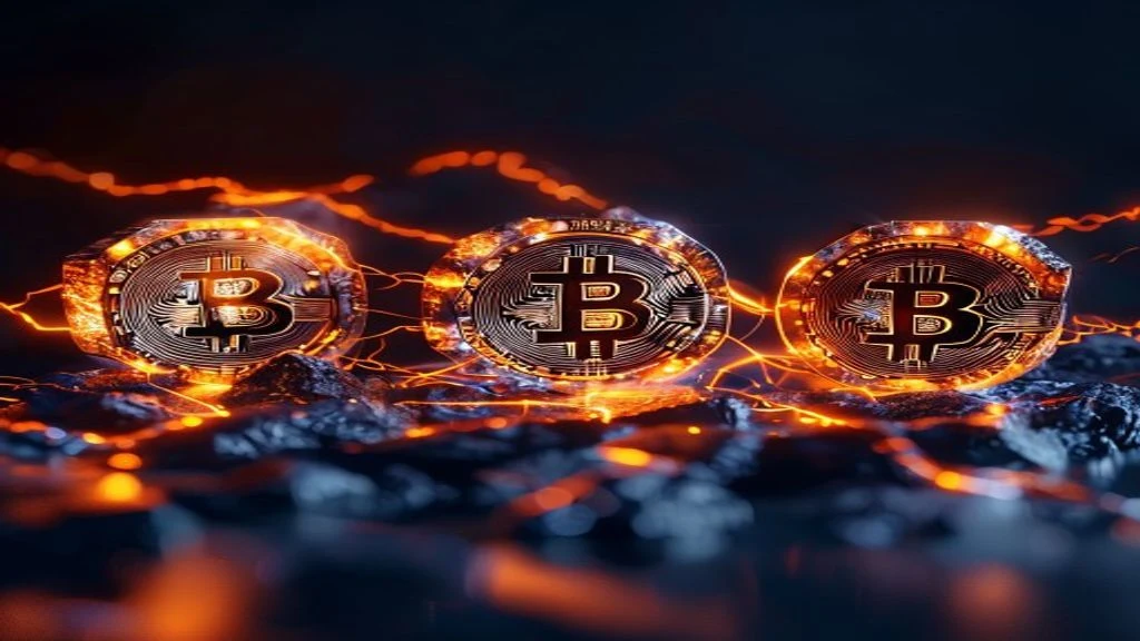 Bitcoin Runes vs BRC-20 vs Ordinals comparison hero image with three glowing Bitcoin token standards as crystalline rune stones