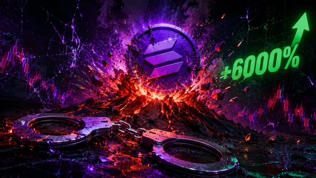 Solana memecoin surges 6000 percent after creators arrested rug pull fraud charges May 2026