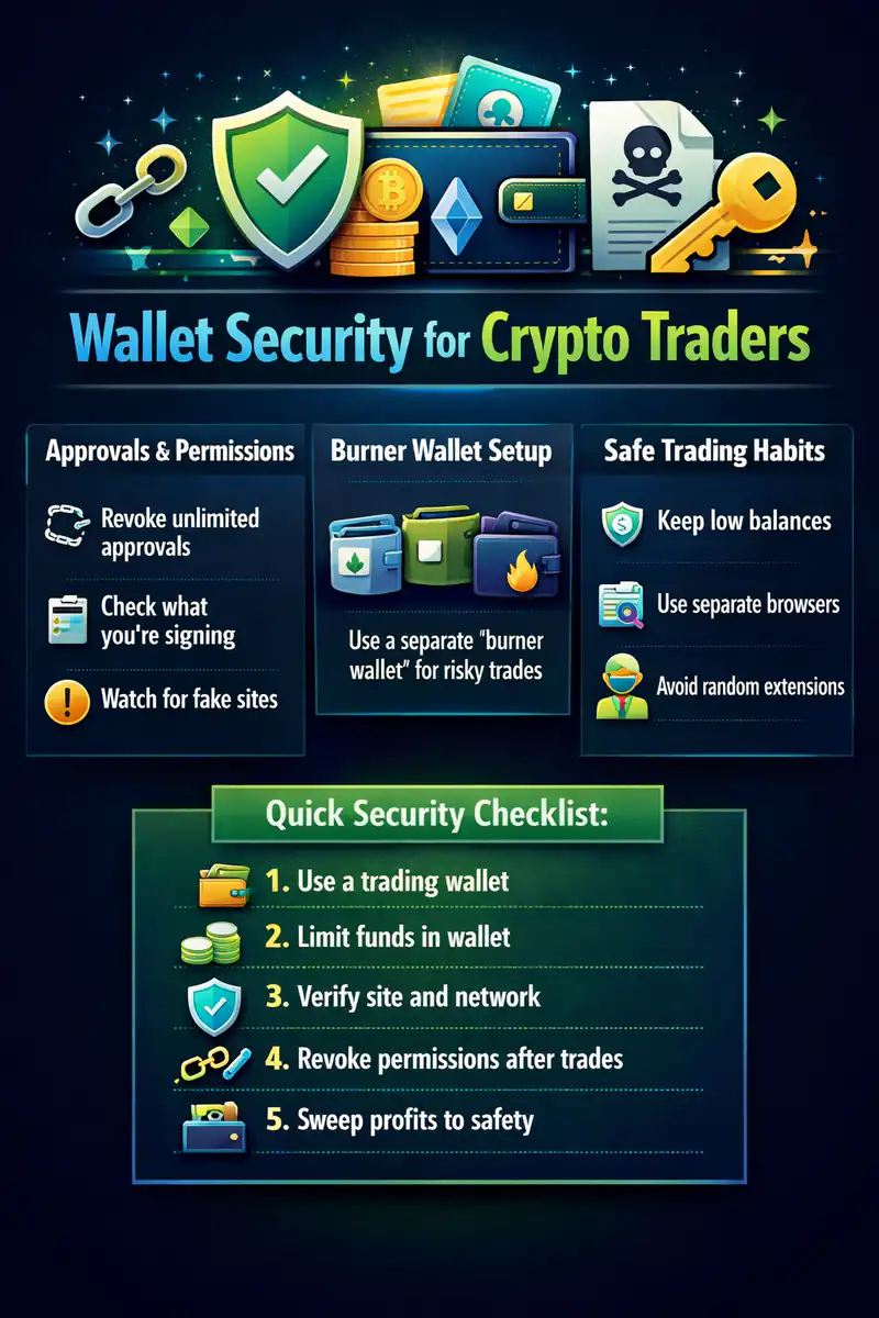Crypto wallet security tips for traders to protect against risks in fast-paced trading environments and DEX interactions.
