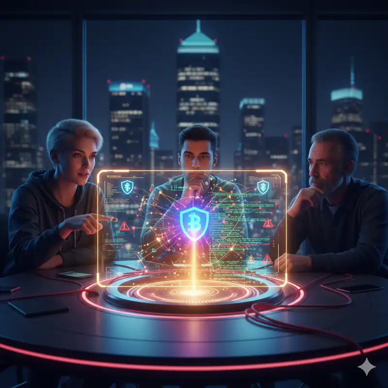 Infographic showcasing top free tools for analyzing smart contracts to identify scams in decentralized finance (DeFi).